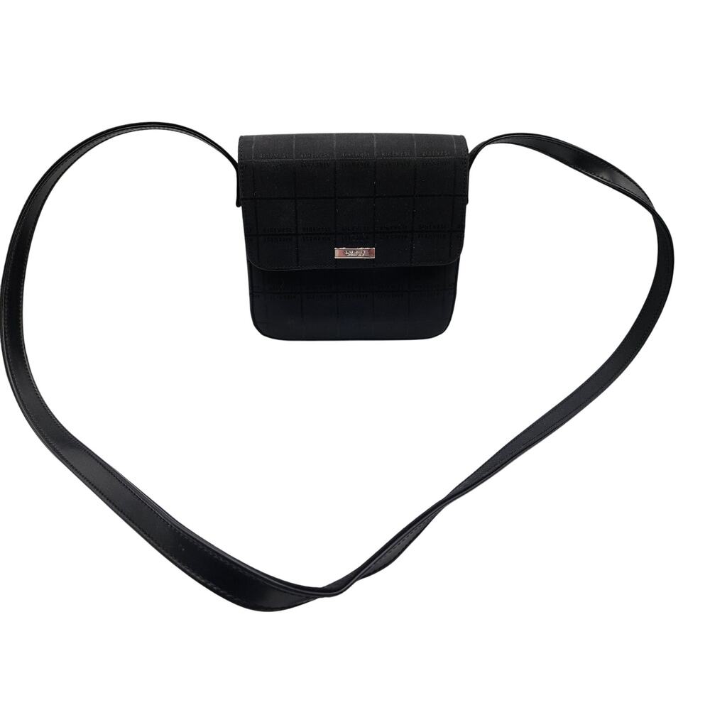 Nine West Women's Black Crossbody‎ Bag Square Pockets Magnet Snap Close